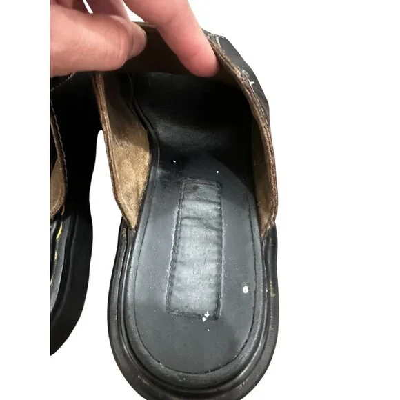 Vintage Dr Martens England Platform Chunky Leather Sandals Mens 9 Heavy Slip On